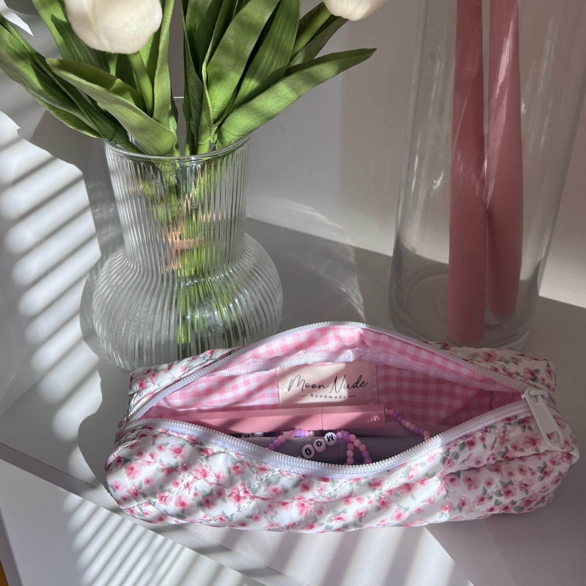 Moon Nude Peony Pencil Case