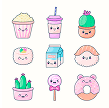 Moon Nude Pack of 6 cute stickers