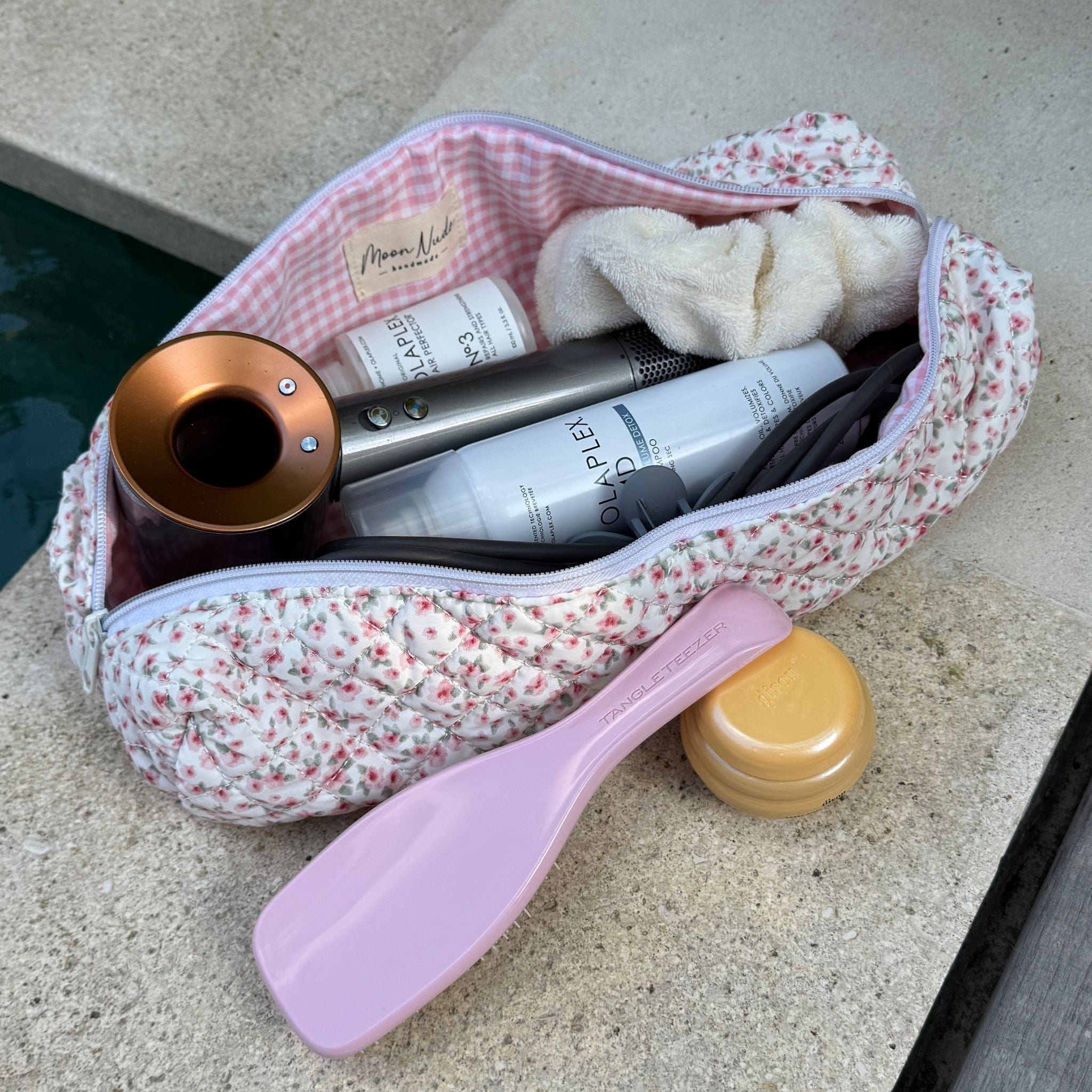Moon Nude Peony Hair Tool Bag